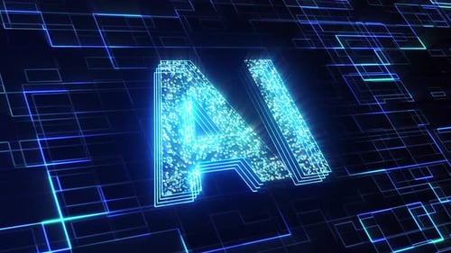 AI Technology Digital Data Network Background Loop