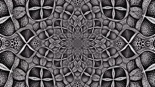 Hypnosis Fractal Zentangle Pattern Background Loop