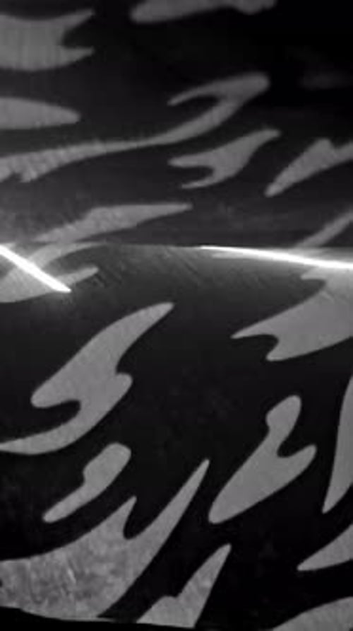 Abstract Zebra Pattern with Bright Light Moving Across