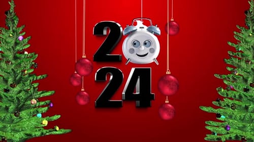New Year Animation 2024 Card Loop