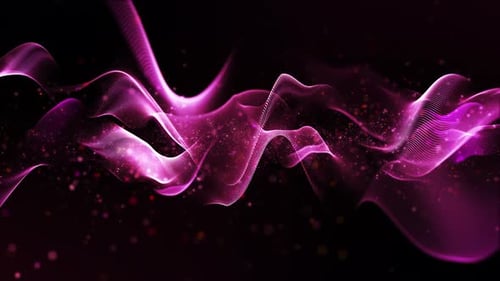 Dynamic Abstract Pink Particle Wave Background