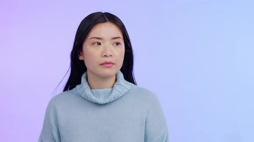 Young Adult Looking Nervous and Worried Close Up