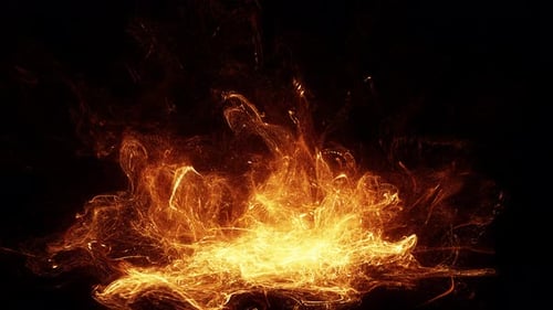 Energetic Glowing Particle Burst Reveal Transition