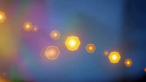 Cinematic Rainbow Lens Flare and Hexagonal Light Leaks