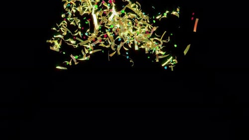 Golden Confetti Burst Celebration Animation