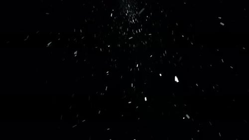 Schneefall am dunklen Nachthimmel, der sanft fällt, Konzept von fallendem Schnee