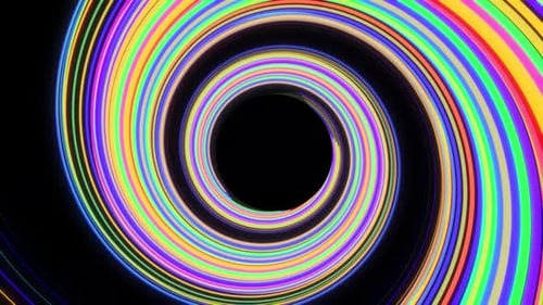 Hypnotischer VJ-Loop-Hintergrund, abstrakte VJ-Loop-Animation, leuchtende Linienanimation. Glühende Linie