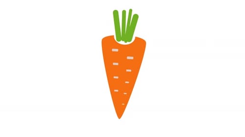 Carrot symbol icon animation video