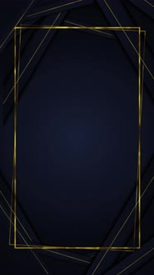 Luxury gold title Gold frame and scattered stars glowing border, rectangle, square, frame background