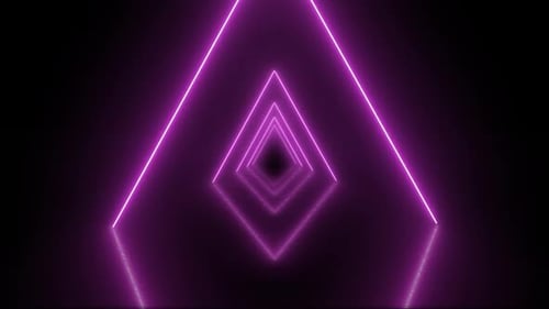Neon Triangle Tunnel Loop