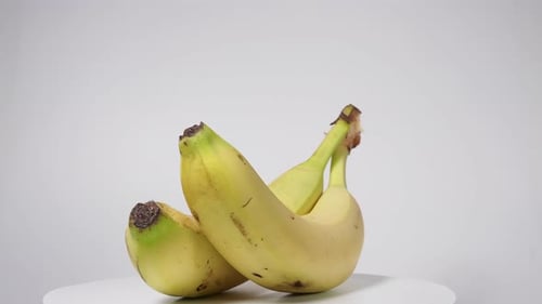 Rotating Bananas on a Clean White Background