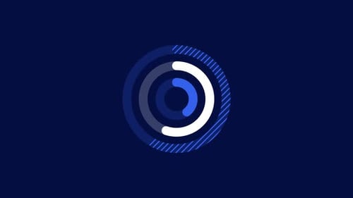 Business Infographic Element Animated Simple Radial Bar Chart