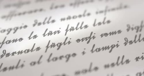 Close up of a handwritten letter
