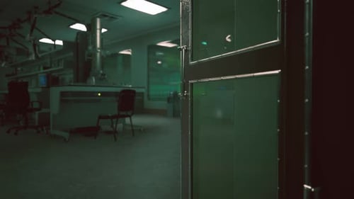 Medical Laboratory Door Opening Entrance Reveal