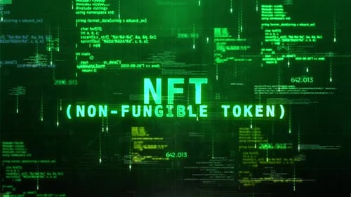 Vidéo holographique de style Nft (jeton non fongible)