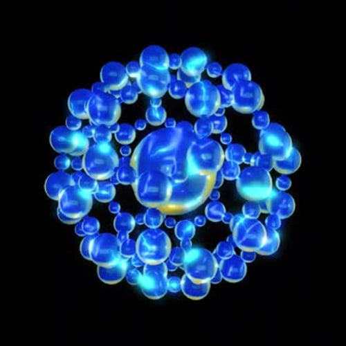 Iridescent Spinning 3D Mollecular Shape