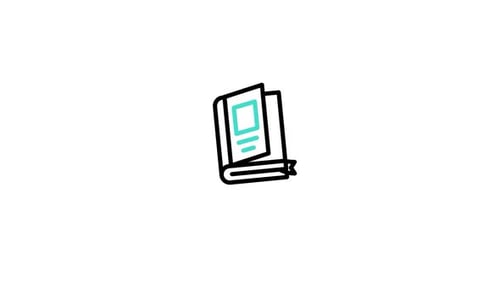 Animated Book Icon Opening and Closing Flat Design