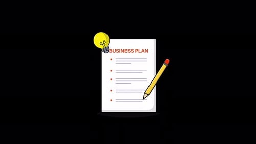 Animiertes Businessplan-Konzept-Animationsvideo — transparent