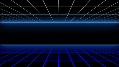Retro Grid Loop with Neon Lines for Futuristic Backgrounds