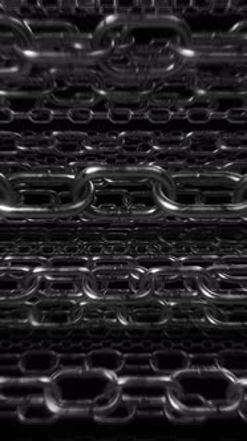 Dark Black & White Metalic Chains Background
