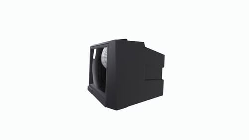 Rotating Retro CRT TV 3D Model Animation