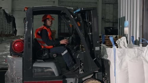 Forklift Operator Pallet Handling Heavy Machinery