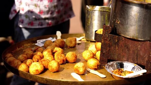 Crispy Indian Street Snacks on Hot Tawa