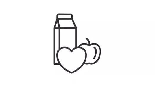 Animated Healthy Food and Lifestyle Icons