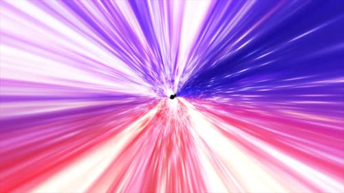 Abstract glowing space tunnel flying at high speed from bright futuristic high-tech lines. Video 4k