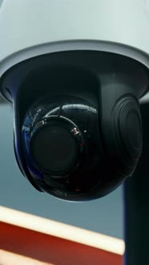 Modern Security Camera Rotating and Monitoring on a Drone Media