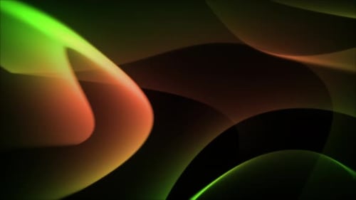 Abstract Fluid Flowing Shapes Luminous Background Animation