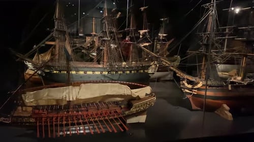 Visitors walking around the museum and magnificent historical antiques