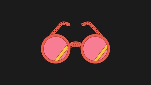 Animated Flat Design Sunglasses Graphic