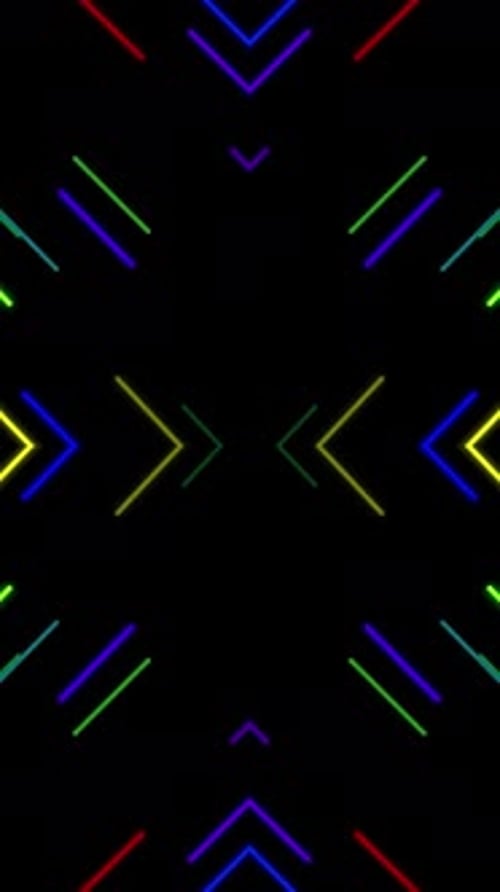 Animated Neon Geometric Lines Loop Background