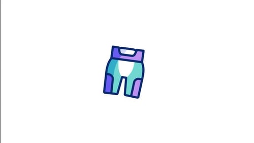 Animated Icon of Sport Shorts
