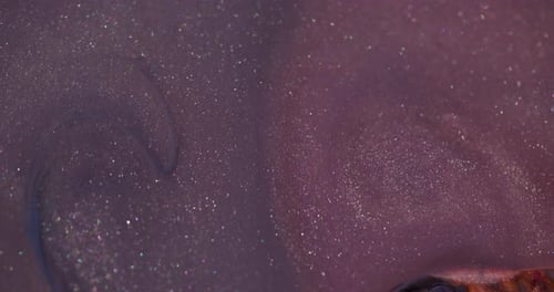 Colorful Paint Bubbles Moving Slowly Macro Shot