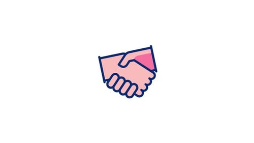 Animated Outline Handshake Business Agreement Icon
