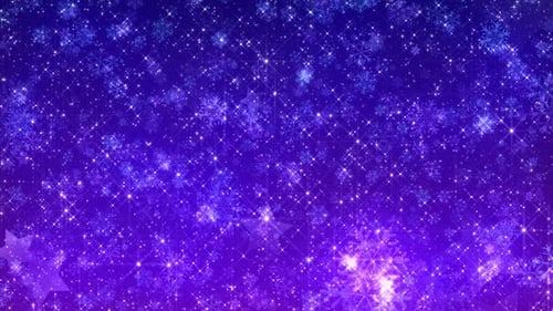 4k Magical Snowflakes and Stars