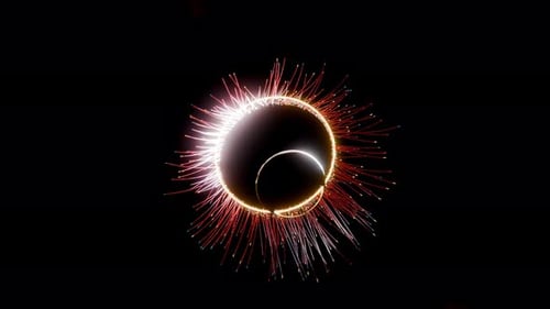 Futuristic Particle Iris Reveal Animation