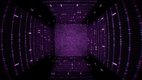 Abstract technology. Science, engineering and artificial intelligence, looped background.