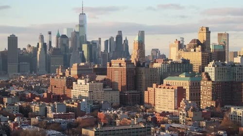 Aerial view of the New York City Financial District