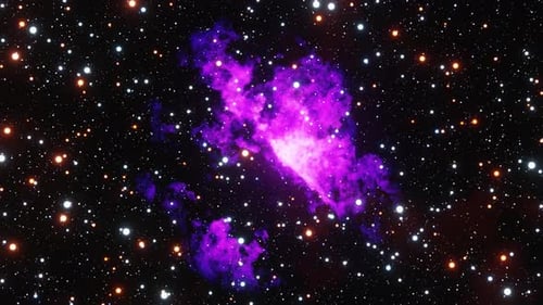 Purple Nebula Background Loopable Starry Colorful Night Sky with Milky Way Backdrop Seamless Loop