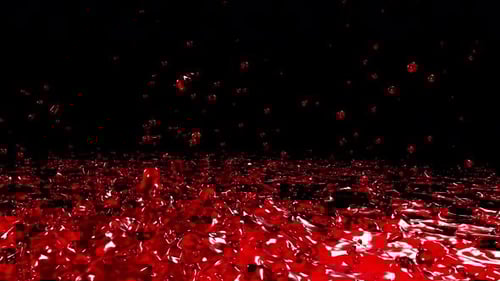 Dynamic Red Liquid Blood Splash Animation
