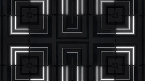 Las luces dinámicas en blanco y negro parpadean y cambian