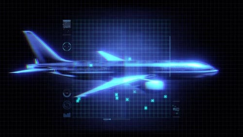 American Airliner-Hologramm-Bildschirm