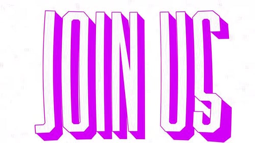Join Us Stretchy Title Animation With Dots Background