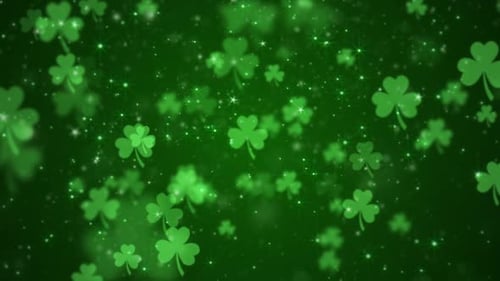 Lucky Green Shamrocks Saint Patrick's Day Background