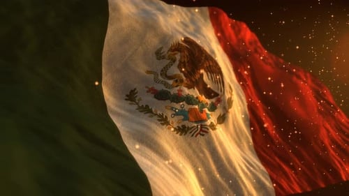 Mexico national flag. Waving country symbol.