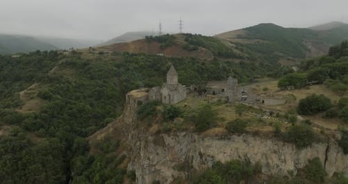Aerial view of Tatev Monastery, Armenia.