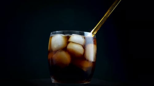 Ice Soda Refreshment Pouring